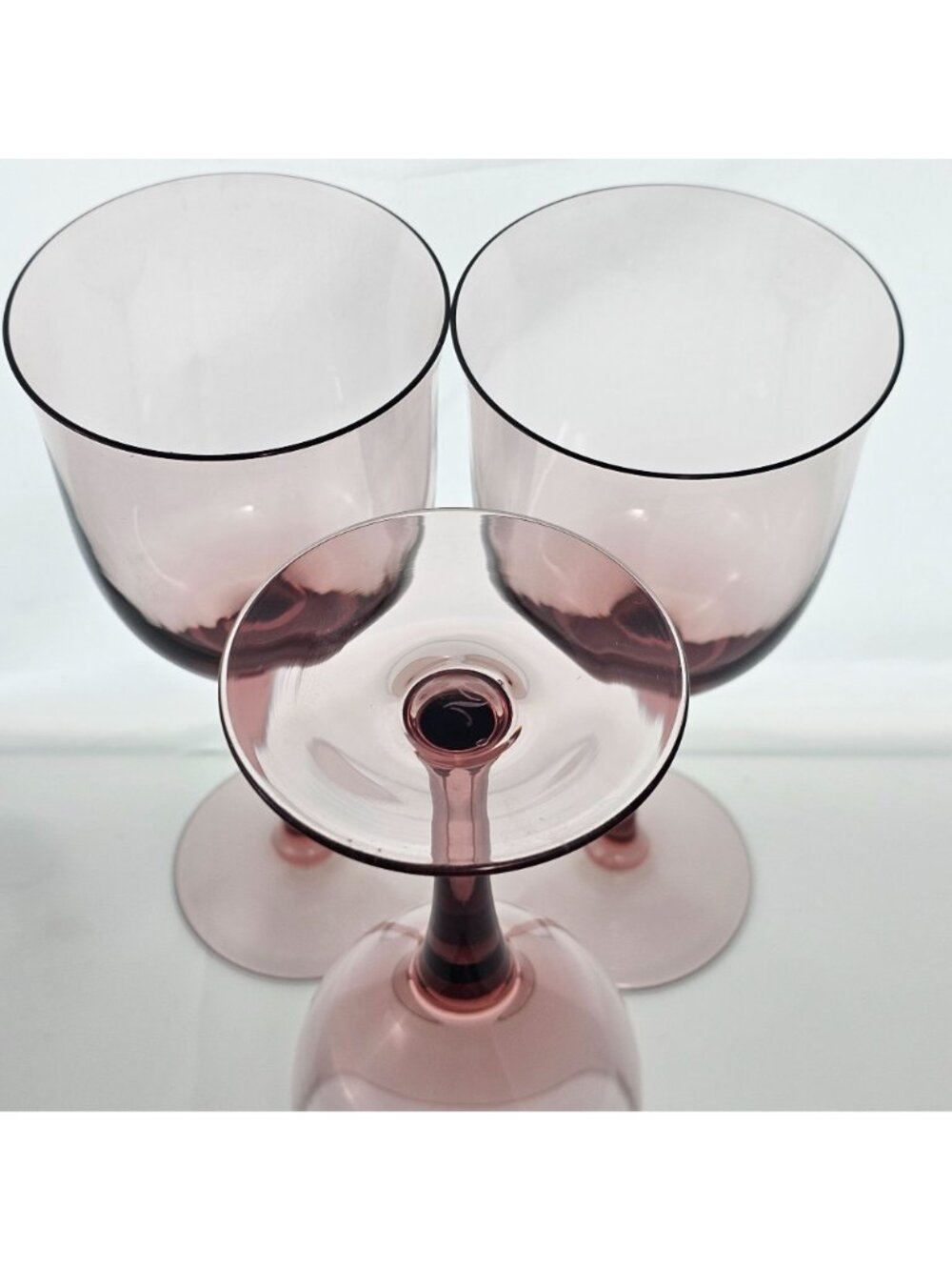 3 Noritake Remembrance Lavender Water Glasses 7.5" Japan 1980s stemware glasswar - Picture 7 of 10
